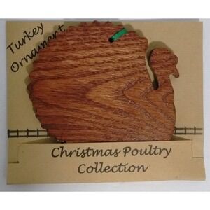 Solid Oak‎ Wooden Turkey Ornament